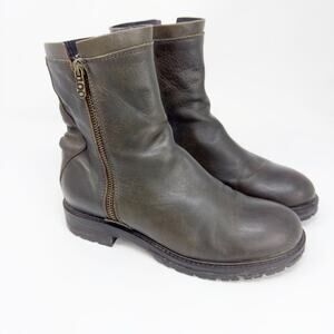 HUNDRED 100 Women’s Ebony Genuine Italian Leather Ankle Boots US size 7.5